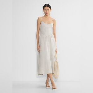 Wilfred by Aritzia Light Blue Linen Maxi Dress